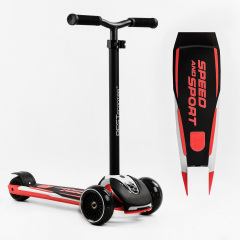 Самокат Best Scooter MAXI съемный алюминиевый руль колеса PU со светом 70 кг Black and pink (105877) Черноморск