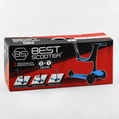 Самокат-велобег Best Scooter 3 в 1 колеса PU со светом сидение родительская ручка 50 кг Green (106696) Южноукраинск
