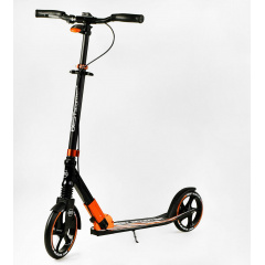 Двухколесный складной самокат Best Scooter 100 кг Black and orange (113216) Киев