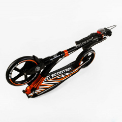 Двухколесный складной самокат Best Scooter 100 кг Black and orange (113216) Киев