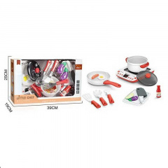 Игровой набор Kitchen Плита с посудой 16 элементов Multicolor (133669) Бердичів