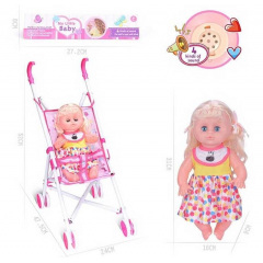 Кукла с коляской My Little Baby 31 см Pink (147841) Виноградів