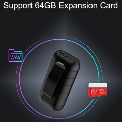 Мини диктофон с большим временем работы Nectronix A50+ micro SD до 128 Гб Черный (100836) Петрово