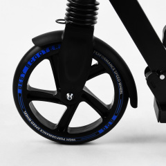 Двухколесный самокат Best Scooter складной амортизатор стоп сигнал 100 кг Black and blue (105431) Киев