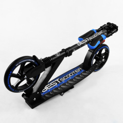 Двухколесный самокат Best Scooter складной амортизатор стоп сигнал 100 кг Black and blue (105431) Киев