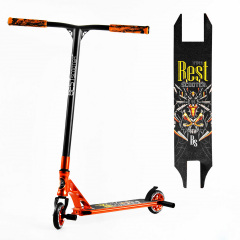 Самокат трюковый Best Scooter Spider HIC-система пеги алюминиевый диск и дека колёса PU 100 кг Orange (107487) Володарськ-Волинський