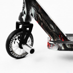 Самокат трюковый Best Scooter HIC-система пеги алюминиевый диск и дека принт Skulls and palms 100 кг Разноцветный (105675) Стрий