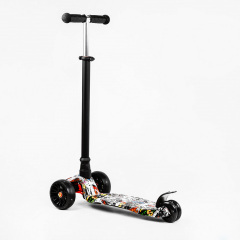 Самокат Best Scooter MAXI S 4 колеса PU СВЕТ Pop music 60 кг Разноцветный (113939) Володарськ-Волинський