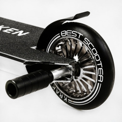 Самокат трюковый алюминиевый диск и дека Best Scooter Kraken HIC-система пеги 100 кг Black and white (112910) Бердичев