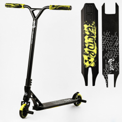 Самокат трюковый пеги алюминиевый диск и дека колёса Best Scooter Reactor HIC-система PU Black and yellow (112771) Энергодар