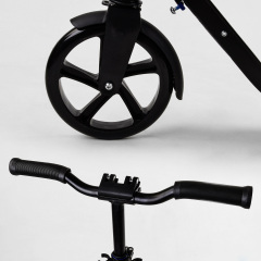 Двухколесный самокат амортизатор складной Best Scooter PU колеса 100 кг Black and blue (103471) Братське