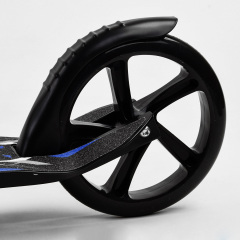 Двухколесный самокат амортизатор складной Best Scooter PU колеса 100 кг Black and blue (103471) Братське