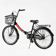 Велосипед складной односкоростной Corso Advance 24" Black and red (148348) Лозова