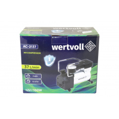 Компрессор автомобильный и сумка WERTVOLL 12 V 150 PSI 8 A 100 Вт 37 л/мин (AC-2137) Харьков