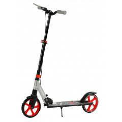 Самокат двухколесный Best Scooter PU колеса 1 амортизатор Black and Red (147538) Сарны