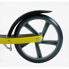 Самокат двухколесный Best Scooter PU 200 мм 1 амортизатор Yellow and Black (150408) Братское
