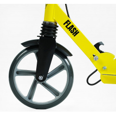 Самокат двухколесный Best Scooter PU 200 мм 1 амортизатор Yellow and Black (150408) Братское