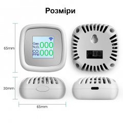 Wifi датчик утечки газа Nectronix GLD-20 c экраном и сиреной (101143) Біла Церква
