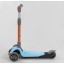 Самокат трехколесный Best Scooter складной алюминиевый руль, 3 колеса PU со светом Blue/Orange (102032) Ворожба