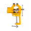 Тиски слесарные поворотные MASTERTOOL 60 мм Yellow (07-0202) Петрово