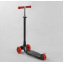 Самокат MAXI "Best Scooter" 4 колеса PU, СВЕТ, трубка руля алюминиевая Black/Red (102019) Гуляйполе