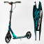 Двухколесный складной самокат Best Scooter 100 кг Black and turquoise (113199) Ніжин