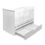 Кроватка деревянная с ящиком Наталка Тучка 120 х 60 см White (149632) Тернопіль