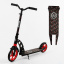 Двухколесный самокат Best Scooter колеса PU складной амортизатор 70 кг Black and red (103455) Весёлое
