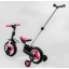 Велосипед-трансформер детский родительская ручка съемные педали Best Trike 10" Black and Pink (105226) Доманёвка