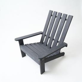 Крісло шезлонг дерев`яний складний сірий для дому, дачі, саду, веранди із сосни