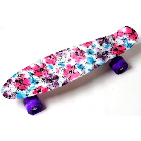 Пенни борд "Flowers chamomile" (светящиеся колёса)