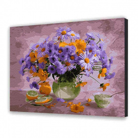 Картина по номерам ArtStory Цветы в вазе 40х50 см Разноцветный (1398019826)