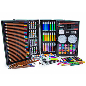 Большой набор для рисования и творчества Petit Genie Blue Unicorn 144 предмета Разноцветный (2106382794)