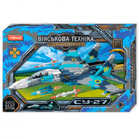 Конструктор Teko Военная техника истребитель СУ-27 2259 деталей Blue with gray (151433)