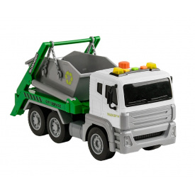 Спецтехника мусоровоз WENYI 1:12 Бело-зеленый (108379)