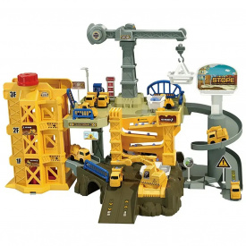 Детская парковка ZX Строительство 4 машинки Желтый (160421)