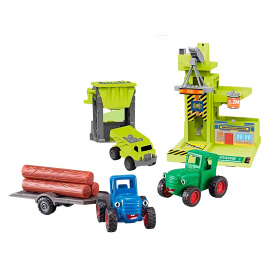 Набор игрушек No Brand Синій Трактор 22 предмета Разноцветный (145434)