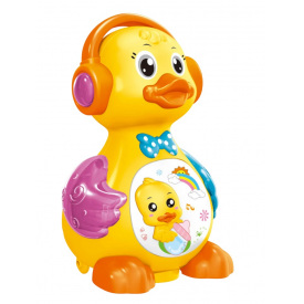 Игрушечный утенок музыкальный TK Union Group 19х13.5х21.5 см Желтый (124385)