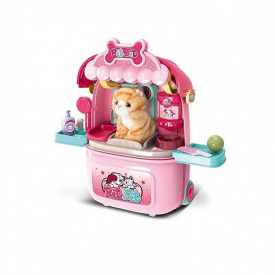 Детский чемодан с любимцем Yufeng Груминг 50.6х35.4х30 см Розовый (145132)