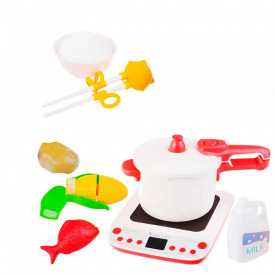 Игровой набор Kitchen Плита с посудой 9 элементов Multicolor (125620)