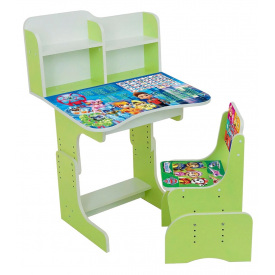 Парта школьная Щенки Yufeng 70х45 см Зеленый (154835)
