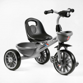 Детский велосипед трехколесный Best Trike 26/20 см 2 корзины Grey (147569)