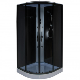 Душевой бокс BRAVO BARYCZ 2150×900 полукруглый, стекло 4 мм + поддон 90x90 белый (000029087)