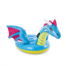 Детский надувной плотик Intex Дракон 201х191 см Blue (96802)