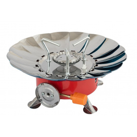 Плита туристическая газовая с пьезоподжигом MASTERTOOL 2,8 кВт Silver and Red (44-5104)