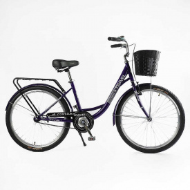 Велосипед городской 26" Corso Travel 16.5" Фиолетовый (162956)