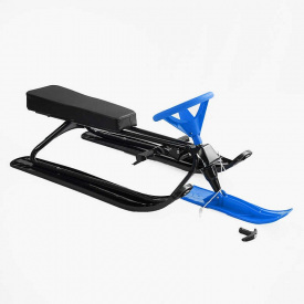 Снегокат Skyper стальная рама руль мягкое сиденье 125х50,6х38,5 см Черно-синий 164560