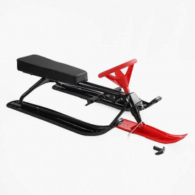 Снегокат Skyper стальная рама руль мягкое сиденье 125х50,6х38,5 см Черно-красный 164559