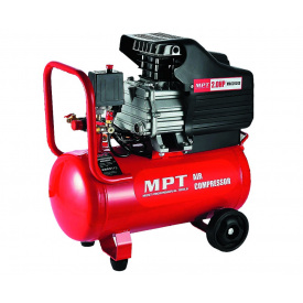 Компрессор MPT PROFI 24 л 1500 Вт/2 л.с 2850 об/мин 100 л/мин 8 атм Red and Black (MAC20243)