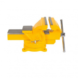 Тиски слесарные настольные поворотные MASTERTOOL 150 мм Yellow (07-0215)